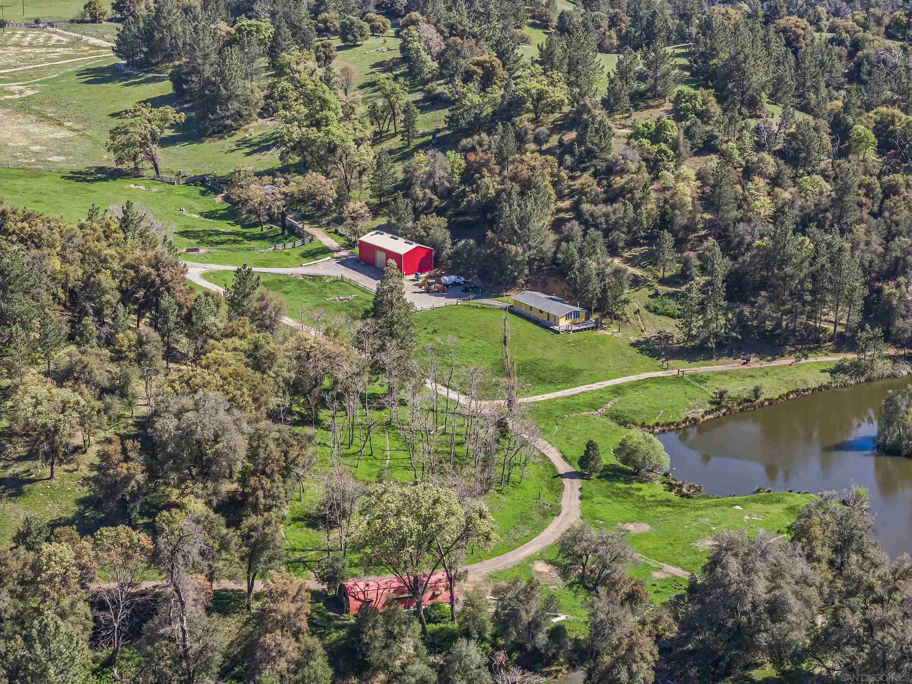 2464 Wynola Road Julian, CA 92036 - Photo 40 of 50 an aerial view of a houses with outdoor space and street view