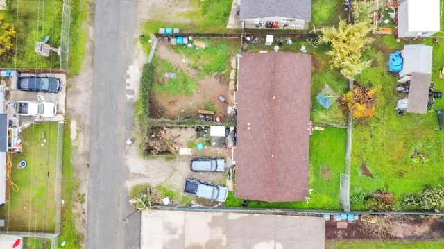 a bird view of a garden