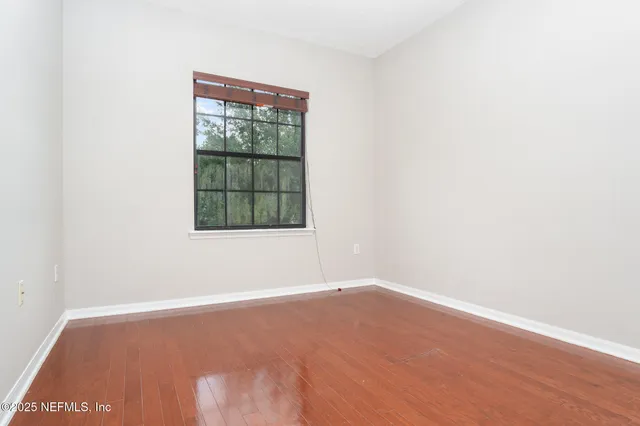 an empty room with a window