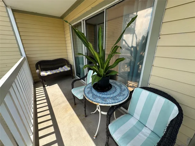 a house view with a seating space