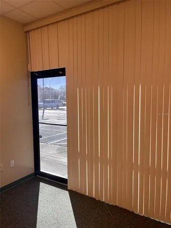 a view of a room with a small space