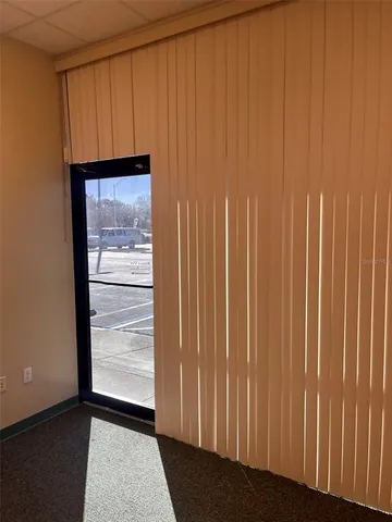 a view of a room with a small space