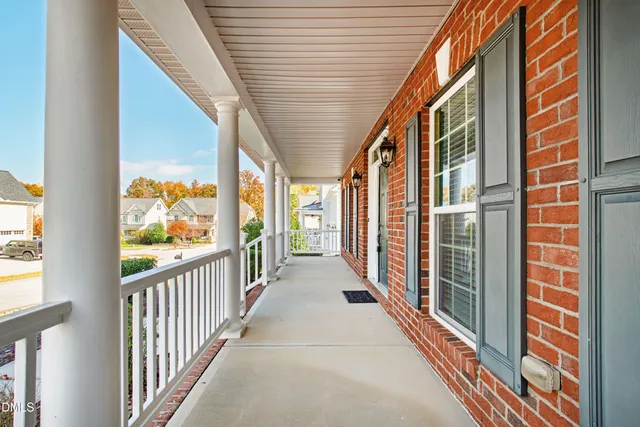 a view of a city from a balcony