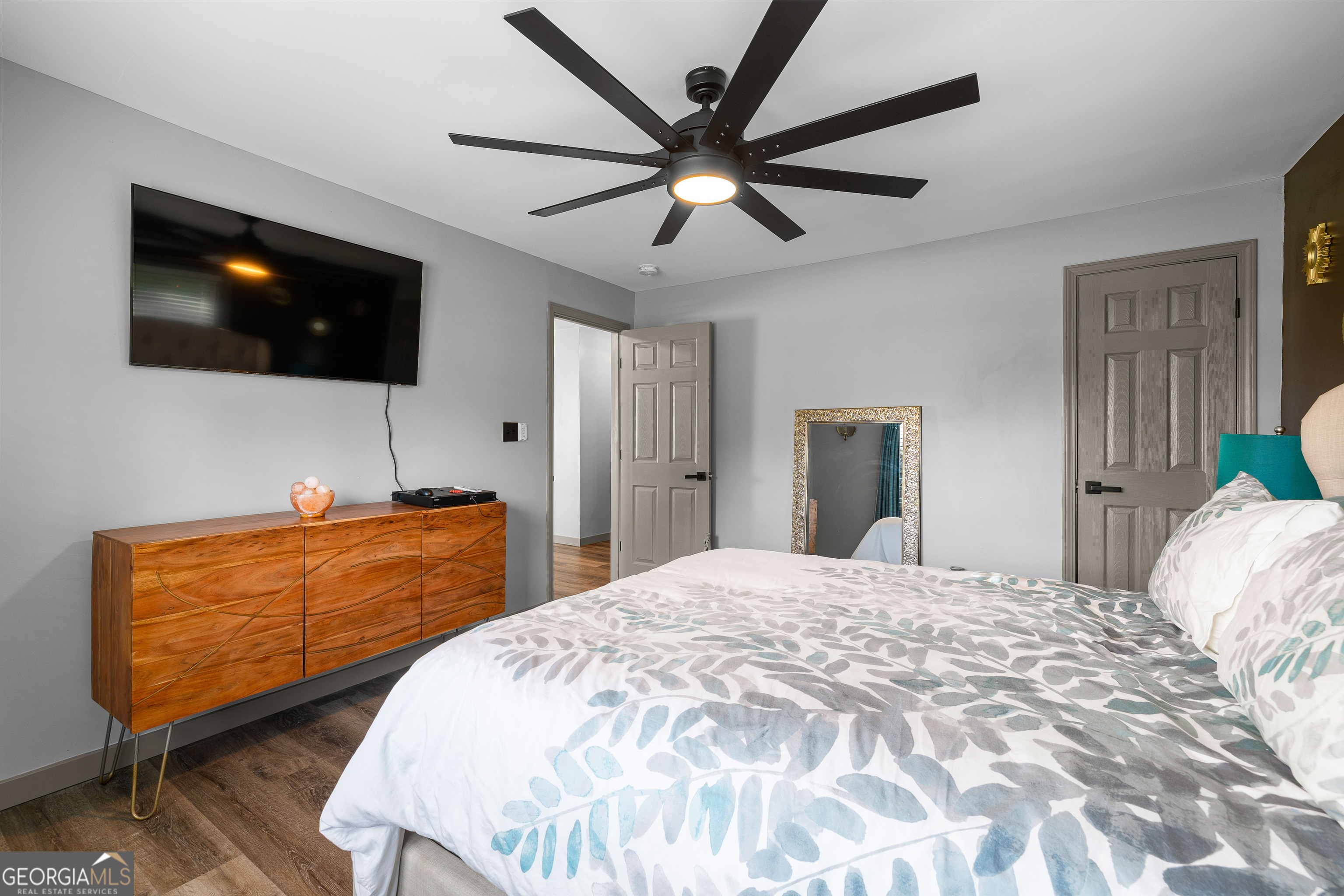 105 Ransby Drive Hogansville, GA 30230 - Photo 28 of 52 a bedroom with bed and a flat screen tv