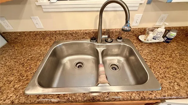 a close view of sink