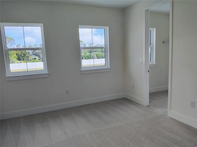 an empty room with a window