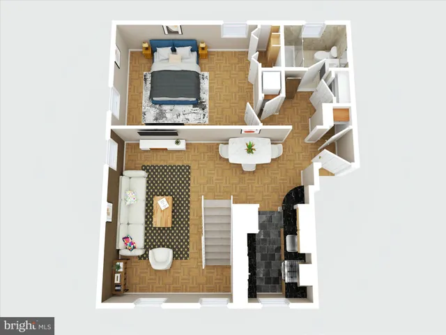 a picture of a bench in front of a wall