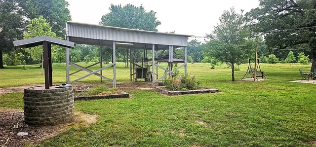 a view of a park with trees