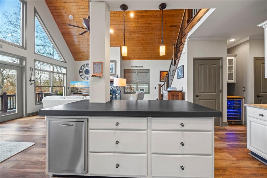 152 Chapman Manor Drive Martin, GA 30557 - Photo 31 of 90 a kitchen with stainless steel appliances granite countertop a sink and a large window