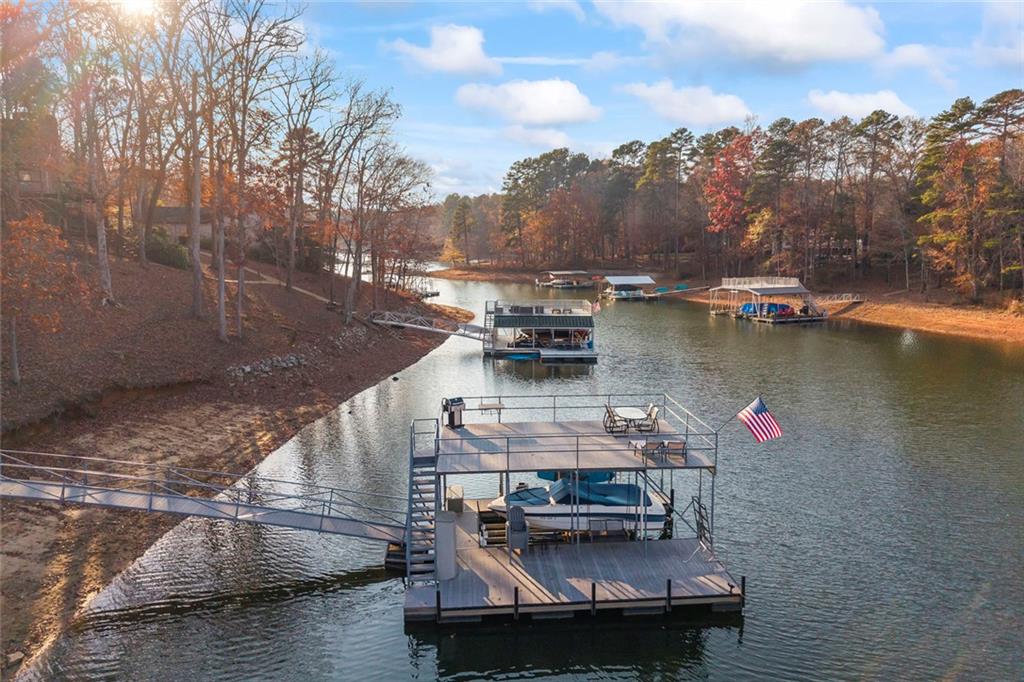 152 Chapman Manor Drive Martin, GA 30557 - Photo 8 of 90 a view of a lake in middle of a forest