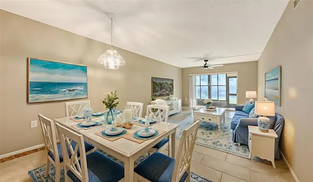 a view of a chandelier in an empty room