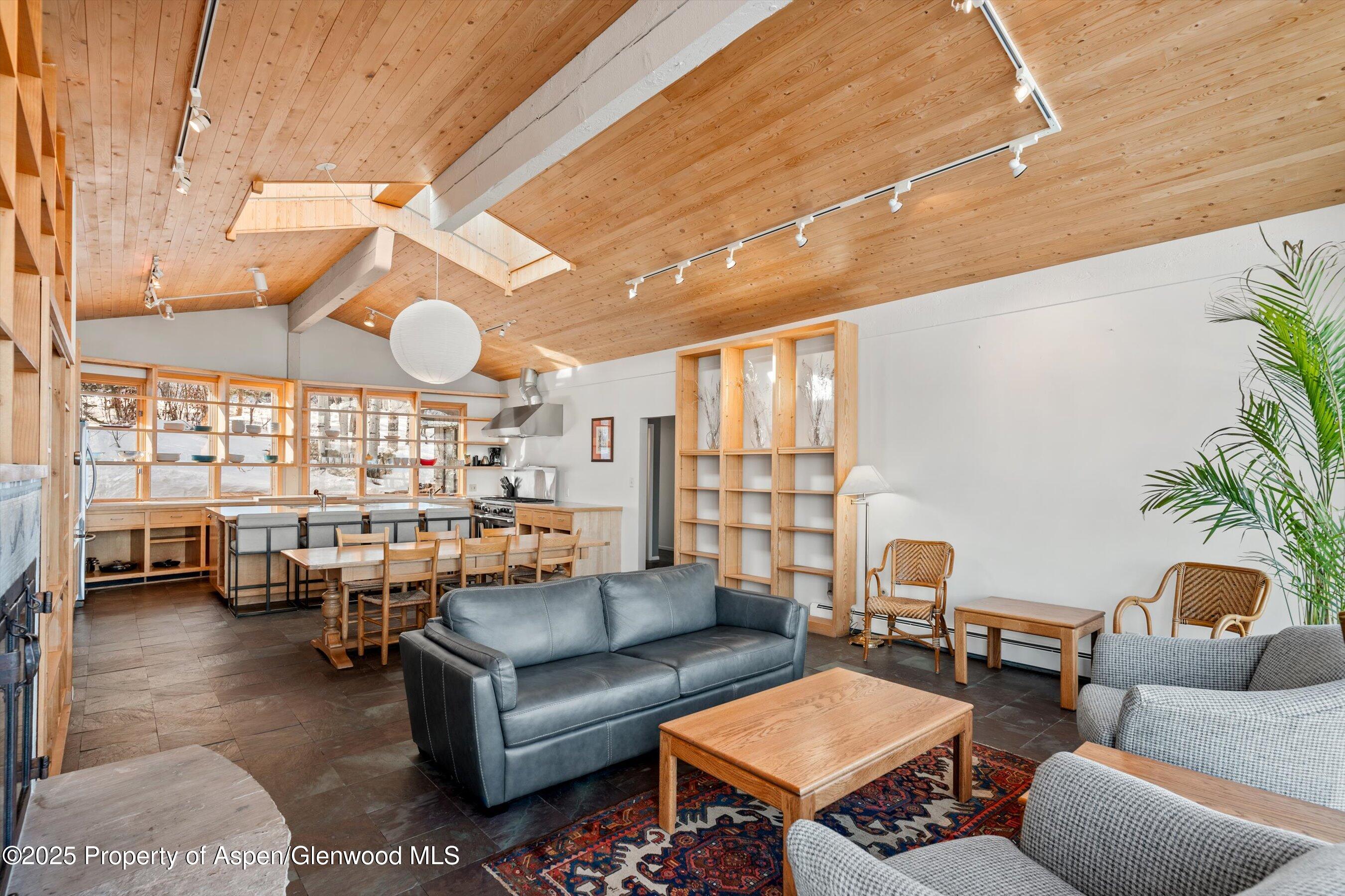 328 Oak Ridge Road Snowmass Village, CO 81615 - Photo 14 of 44 a living room with furniture a rug potted plant and a large window