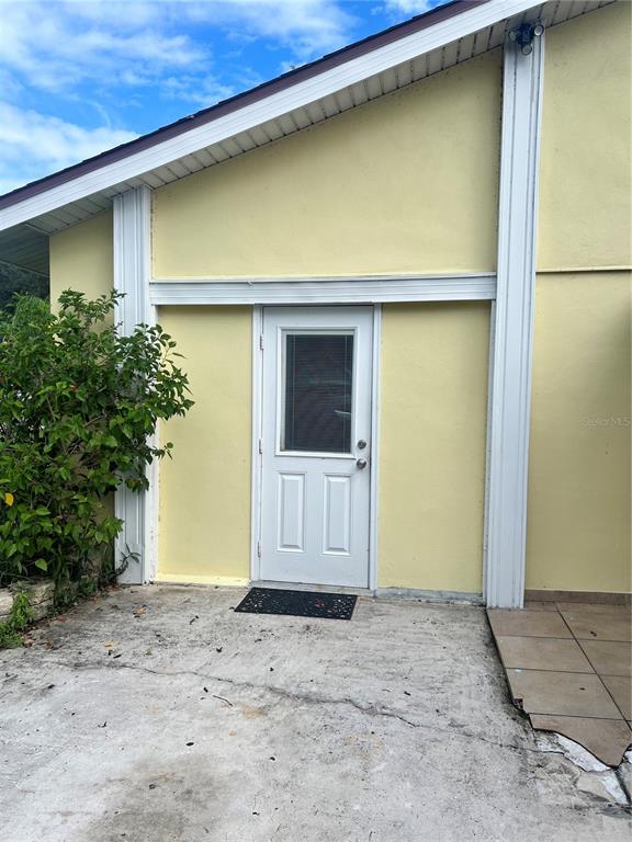a view of front door of house