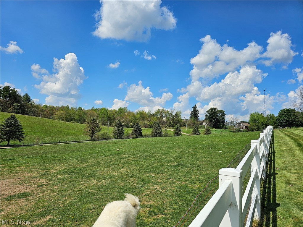 2363 Tabor Ridge Road Northeast New Philadelphia, OH 44663 - Photo 14 of 42 Expansive green acreage featuring a long white fence and a rolling grass hill