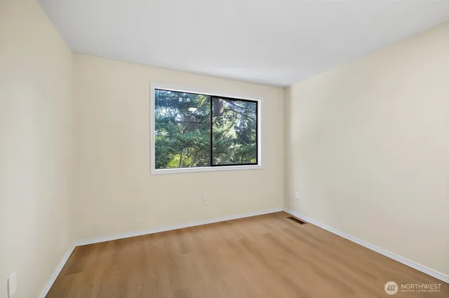 an empty room with a window