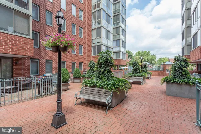 a view of a building with garden