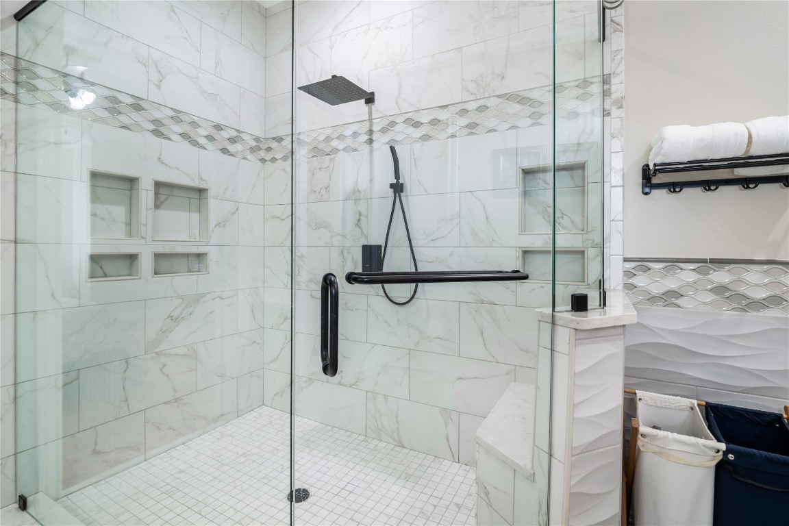13301 Country Trails Lane Austin, TX 78732 - Photo 14 of 40 Primary Bathroom refreshed with quartz countertop, and oversized shower