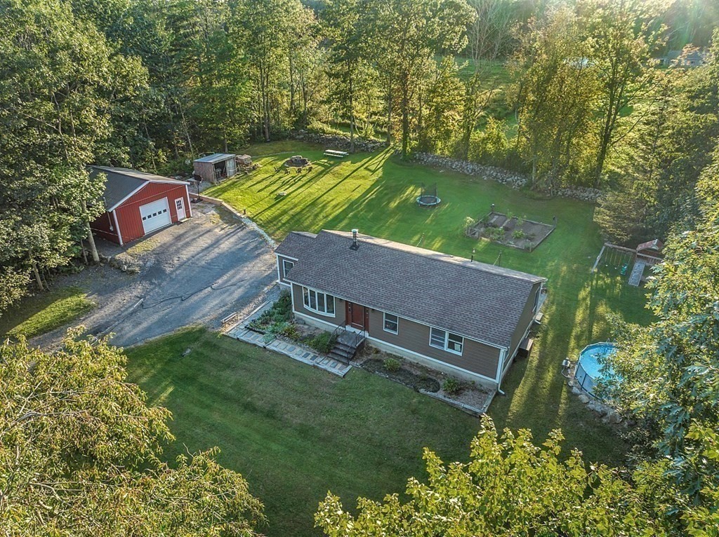 10 Whitney Road Phillipston, MA 01331 - Photo 38 of 41 an aerial view of a house with a yard