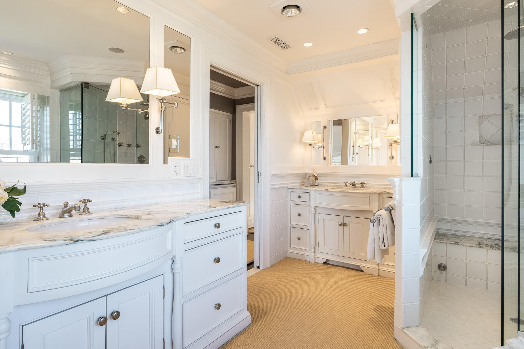 8 Shorehaven Road Norwalk, CT 06855 - Photo 18 of 27 a spacious bathroom with a granite countertop sink mirror and a