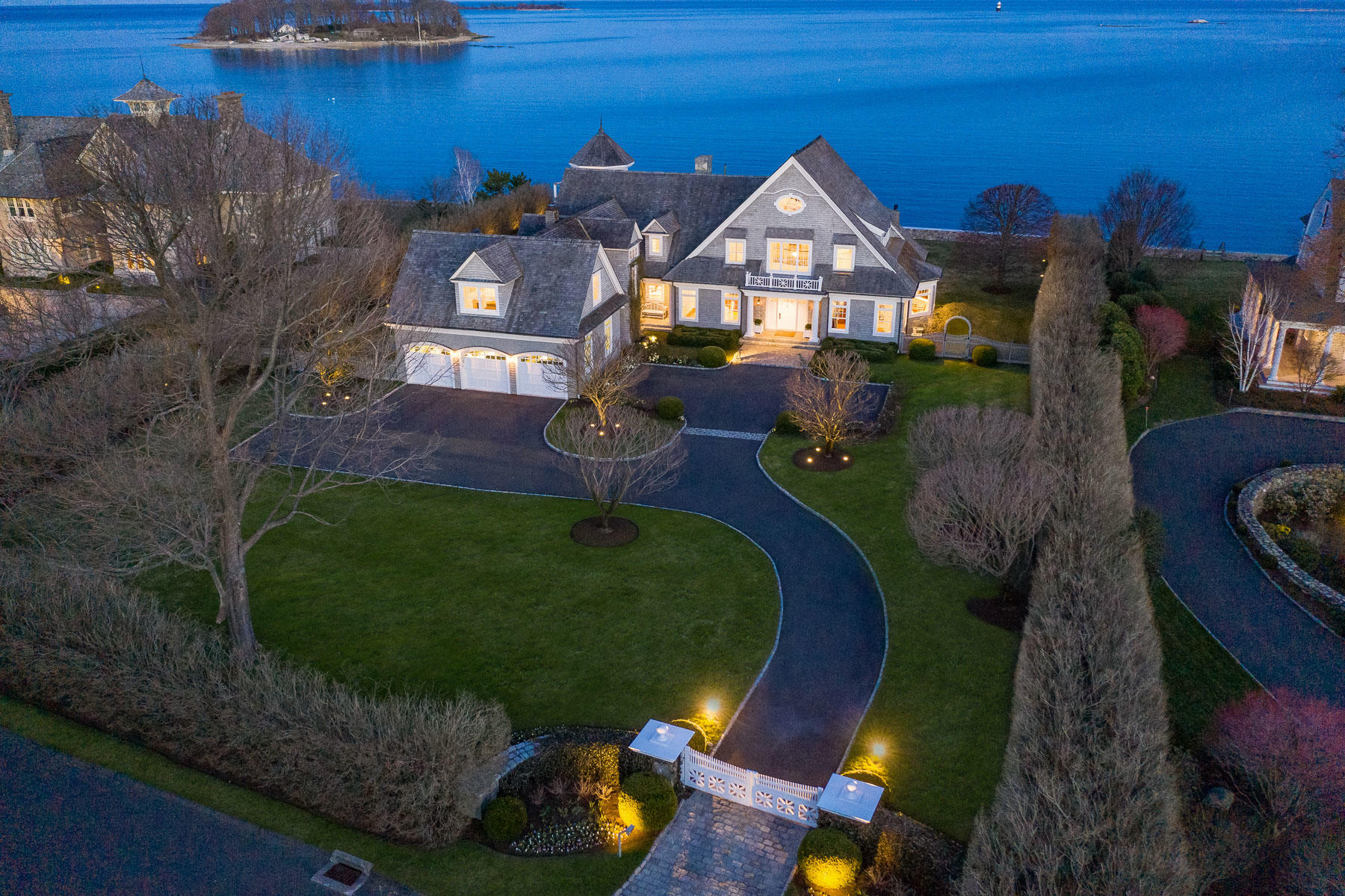 8 Shorehaven Road Norwalk, CT 06855 - Photo 3 of 27 an aerial view of a house with garden space sitting space and swimming pool