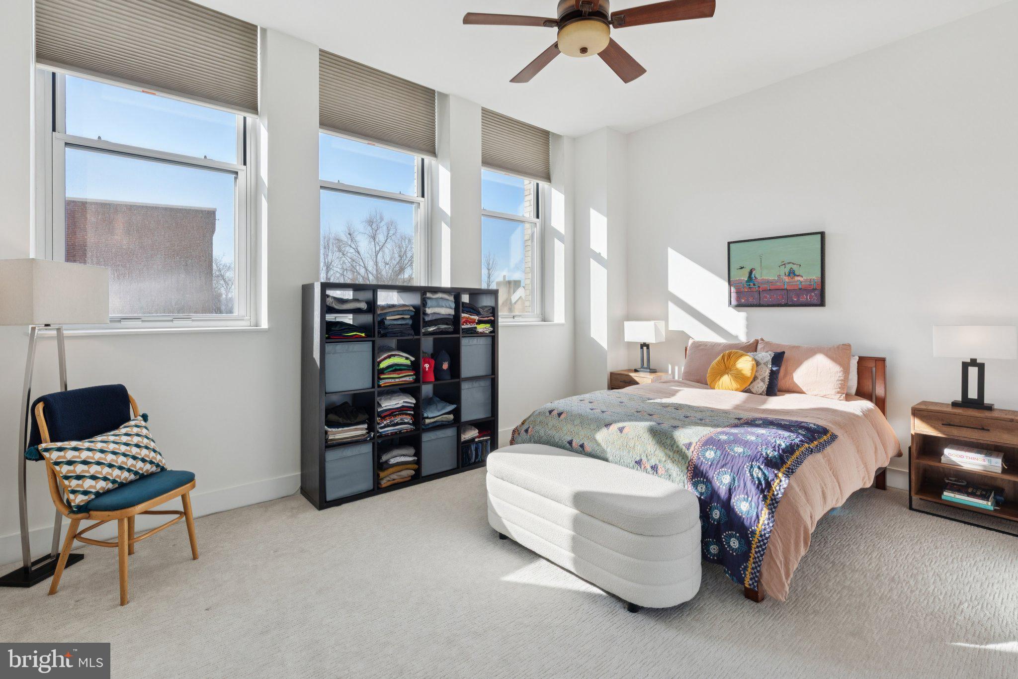 1101 Locust Street, Unit 3C Philadelphia, PA 19107 - Photo 13 of 28 a bedroom with bed and a window