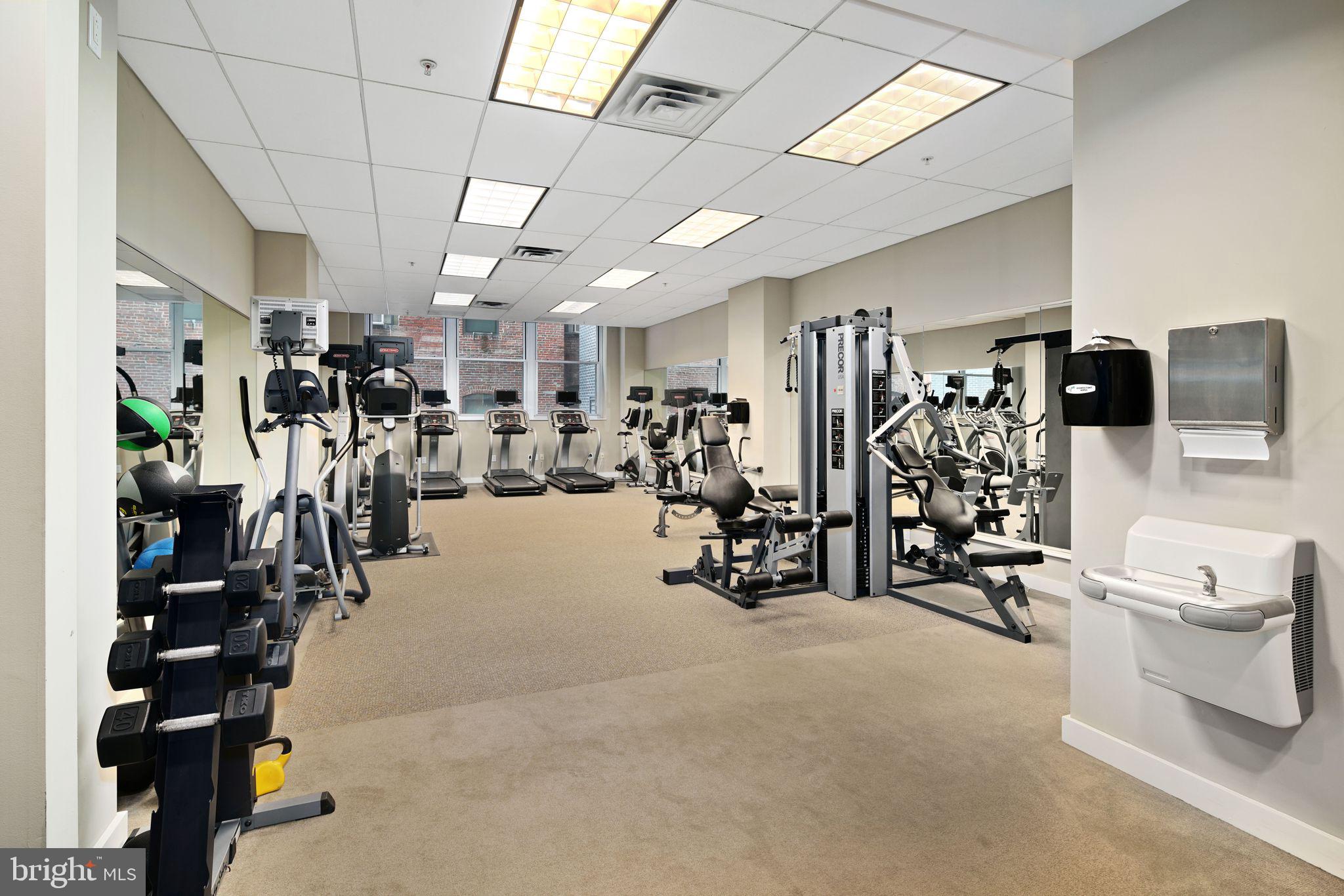 1101 Locust Street, Unit 3C Philadelphia, PA 19107 - Photo 23 of 28 a view of a room with gym equipment