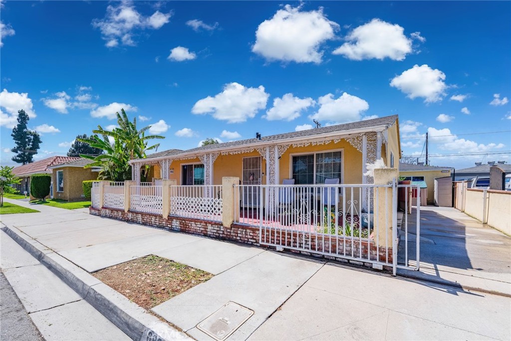 a view of a house with a balcony