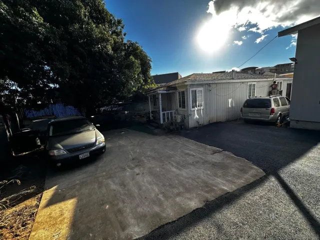 a car parked in front of house