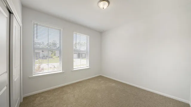 an empty room with a window