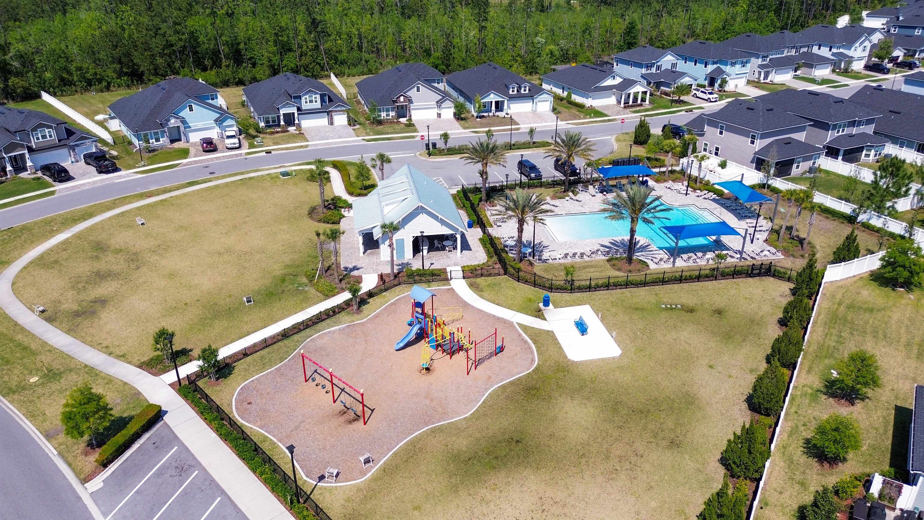 443 Watervale Drive St. Augustine, FL 32092 - Photo 37 of 39 an aerial view of a swimming pool