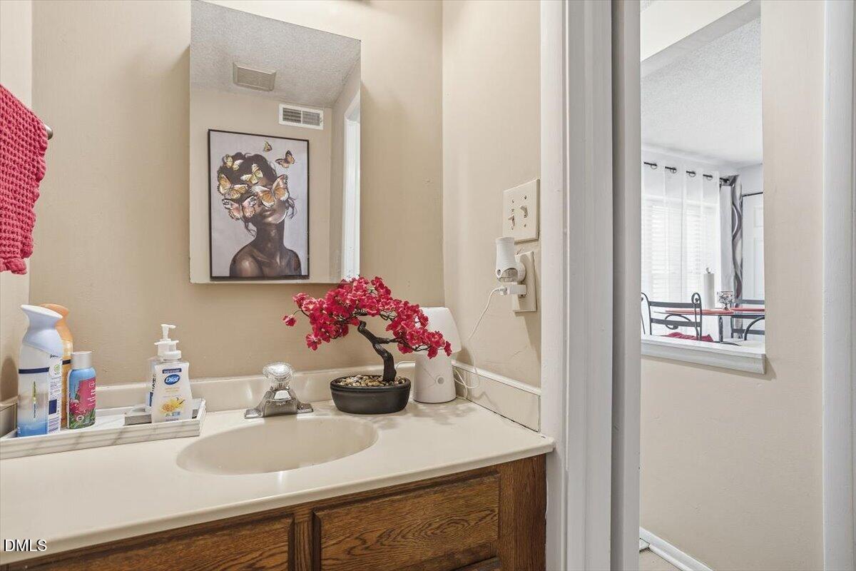 7735 Sandra Lane Raleigh, NC 27615 - Photo 11 of 20 a bathroom with a sink vanity and a mirror