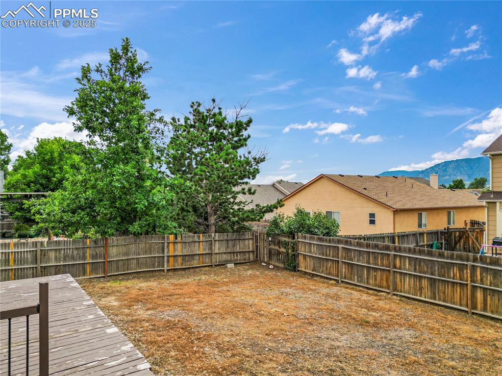 3320 Tail Spin Drive Colorado Springs, CO 80916 - Photo 27 of 28 a view of a deck with a large tree