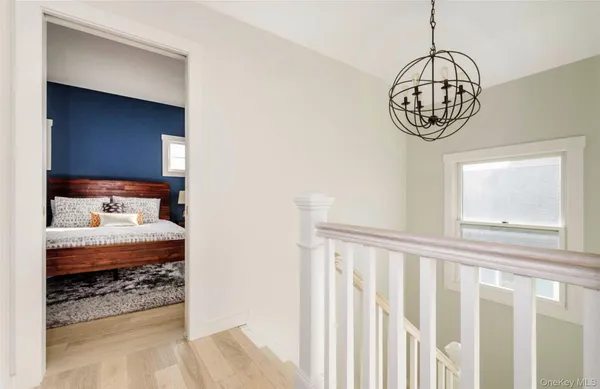a view of dining room with wooden floor