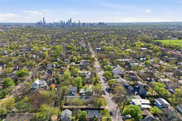 an aerial view of a city
