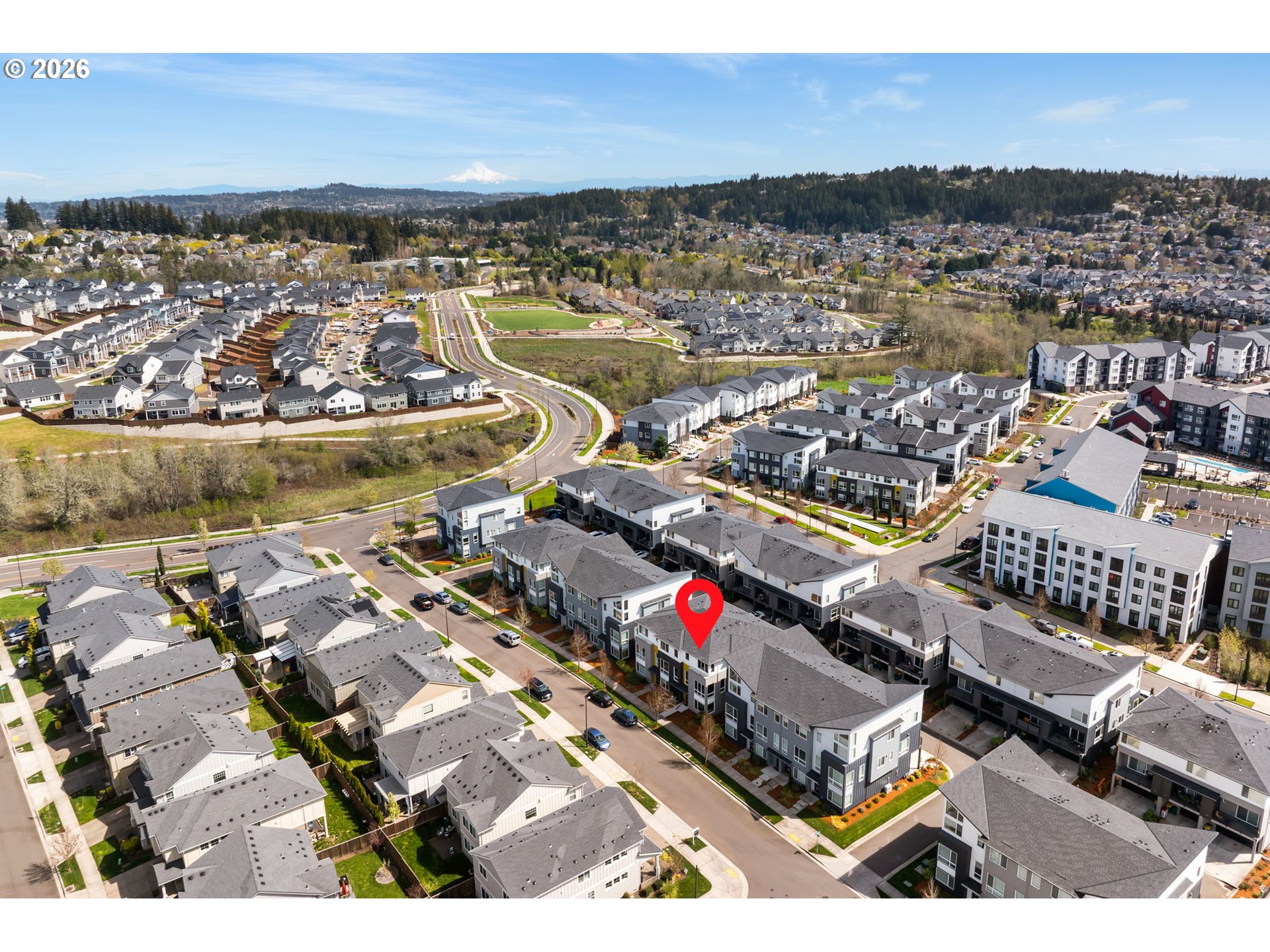 17312 Southwest Kite Lane Beaverton, OR 97007 - Photo 34 of 37 an aerial view of residential houses with outdoor space