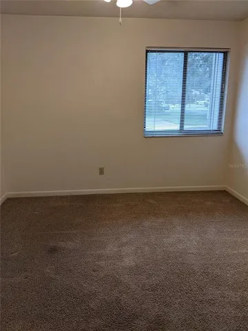 an empty room with a window