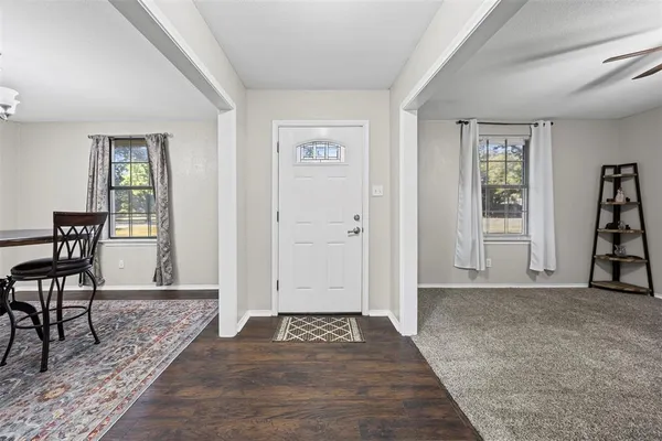 a view of livingroom with furniture and wooden floor
