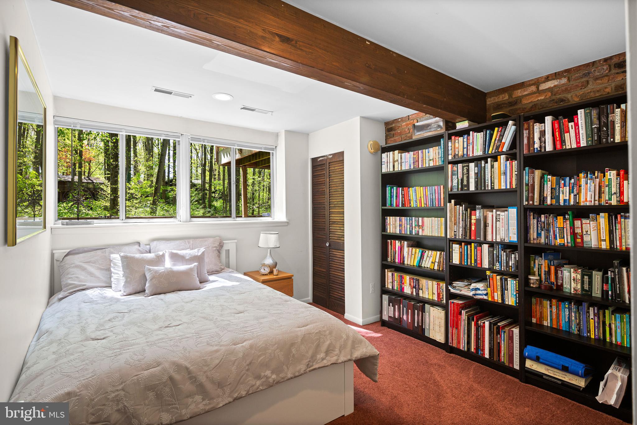 11097 Swansfield Road Columbia, MD 21044 - Photo 23 of 30 Bedroom #4 has a beautiful brick wall