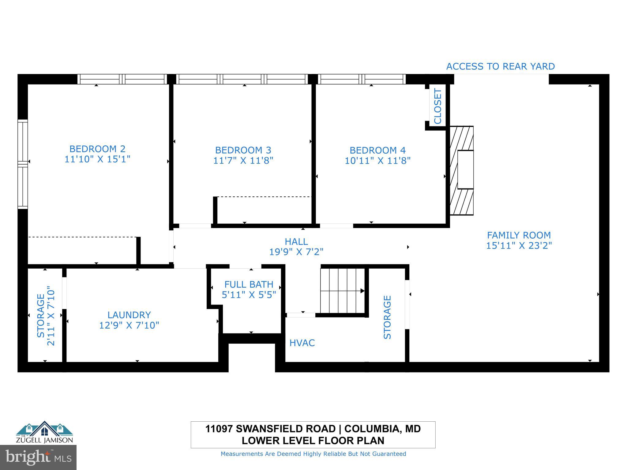 11097 Swansfield Road Columbia, MD 21044 - Photo 30 of 30 Lower Level Floor Plan