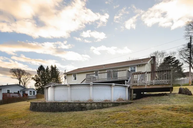 a view of a house with a ocean view