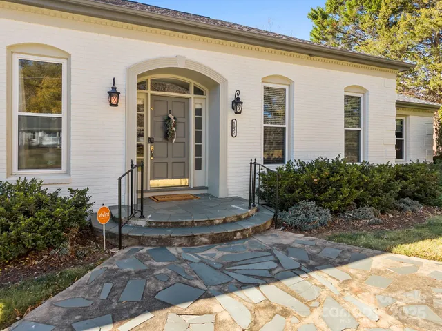 a front view of a house