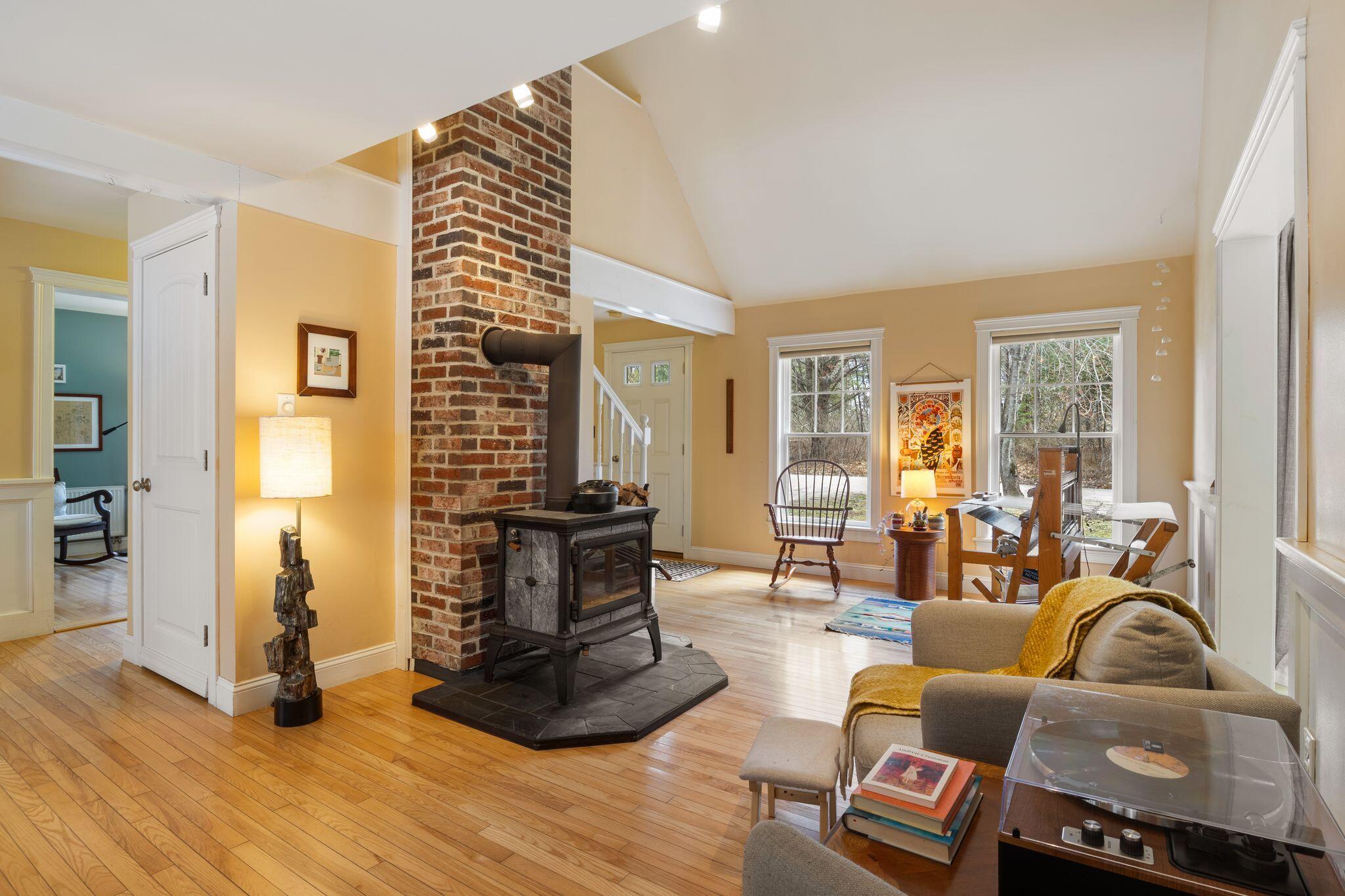 18 Glenview Road Freeport, ME 04032 - Photo 23 of 52 Living Room with Wood Stove