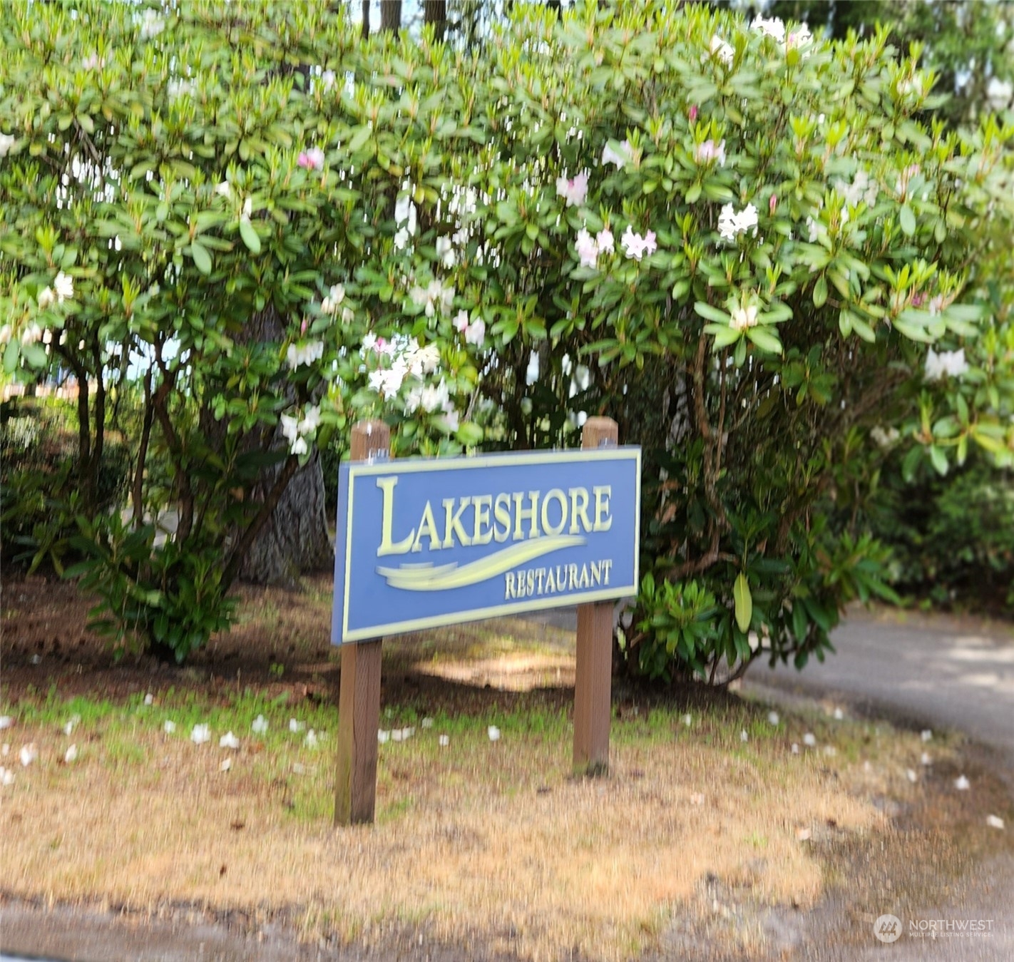 12506 Yoman Road Anderson Island, WA 98303 - Photo 6 of 11 a sign board with a house and trees in the background