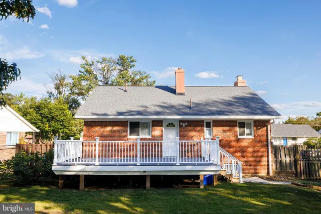 a view of a wooden deck