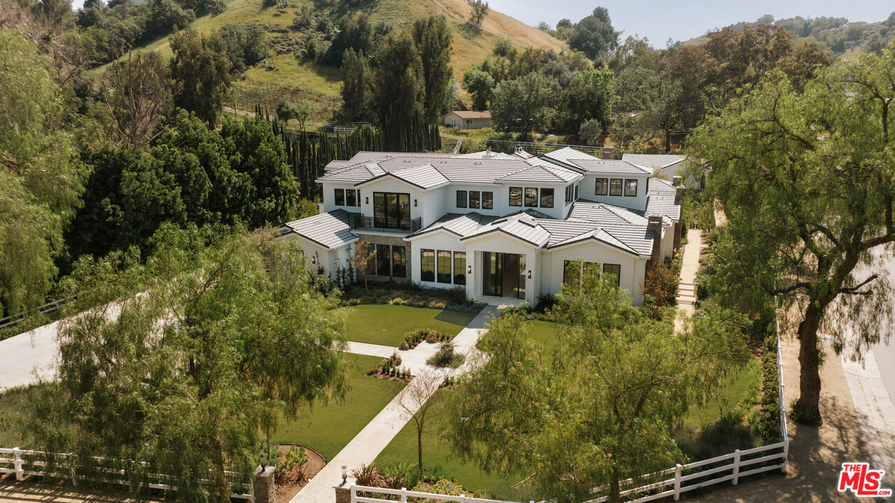 24640 Wingfield Road Hidden Hills, CA 91302 - Photo 34 of 34 an aerial view of a house with a yard