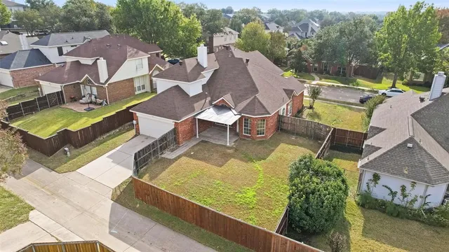 an aerial view of multiple house