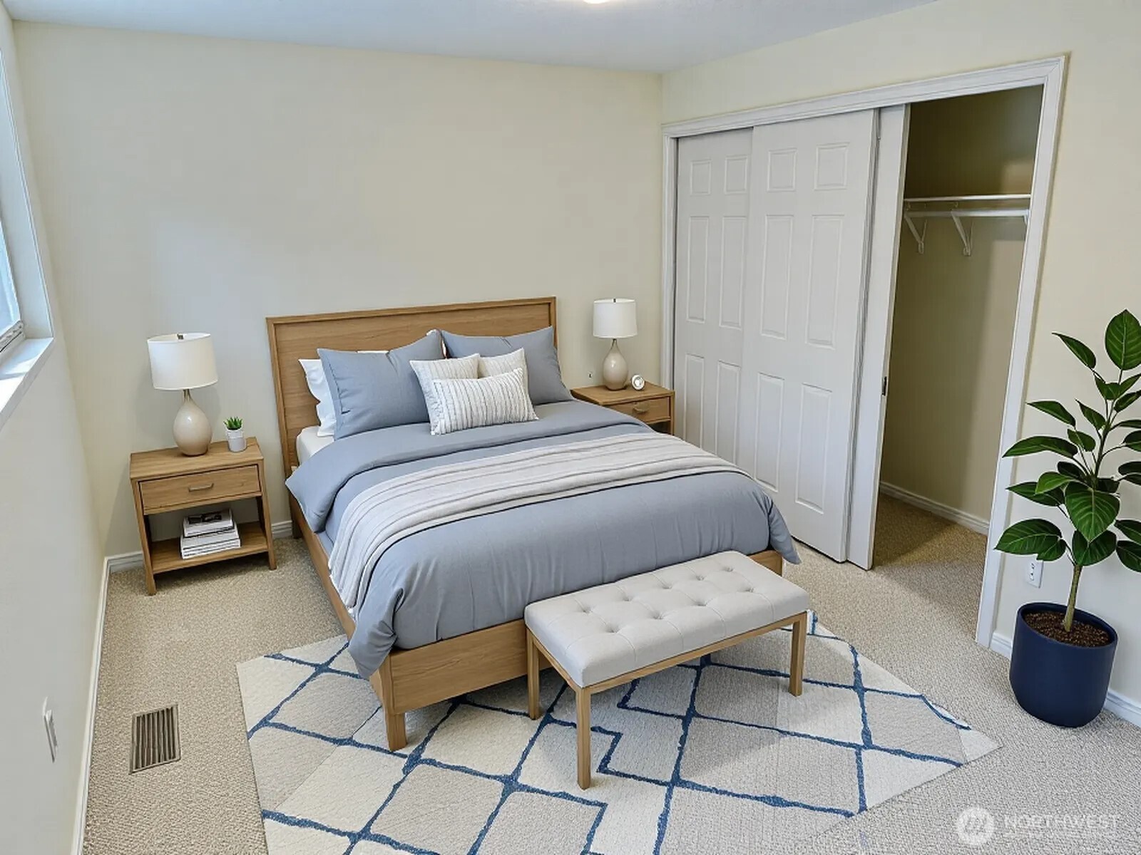 21923 3rd Place West Bothell, WA 98021 - Photo 10 of 19 a bedroom with a bed and potted plant