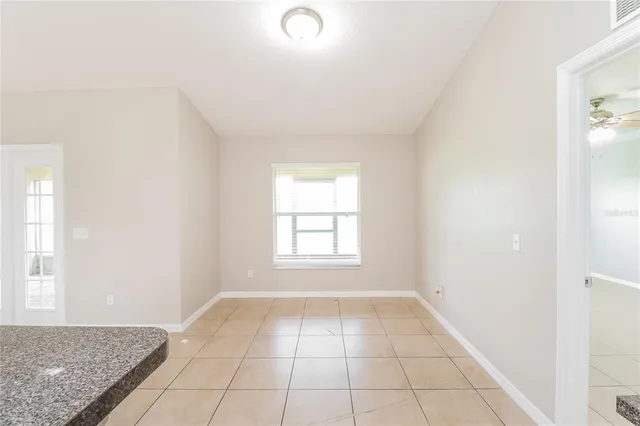 an empty room with a window