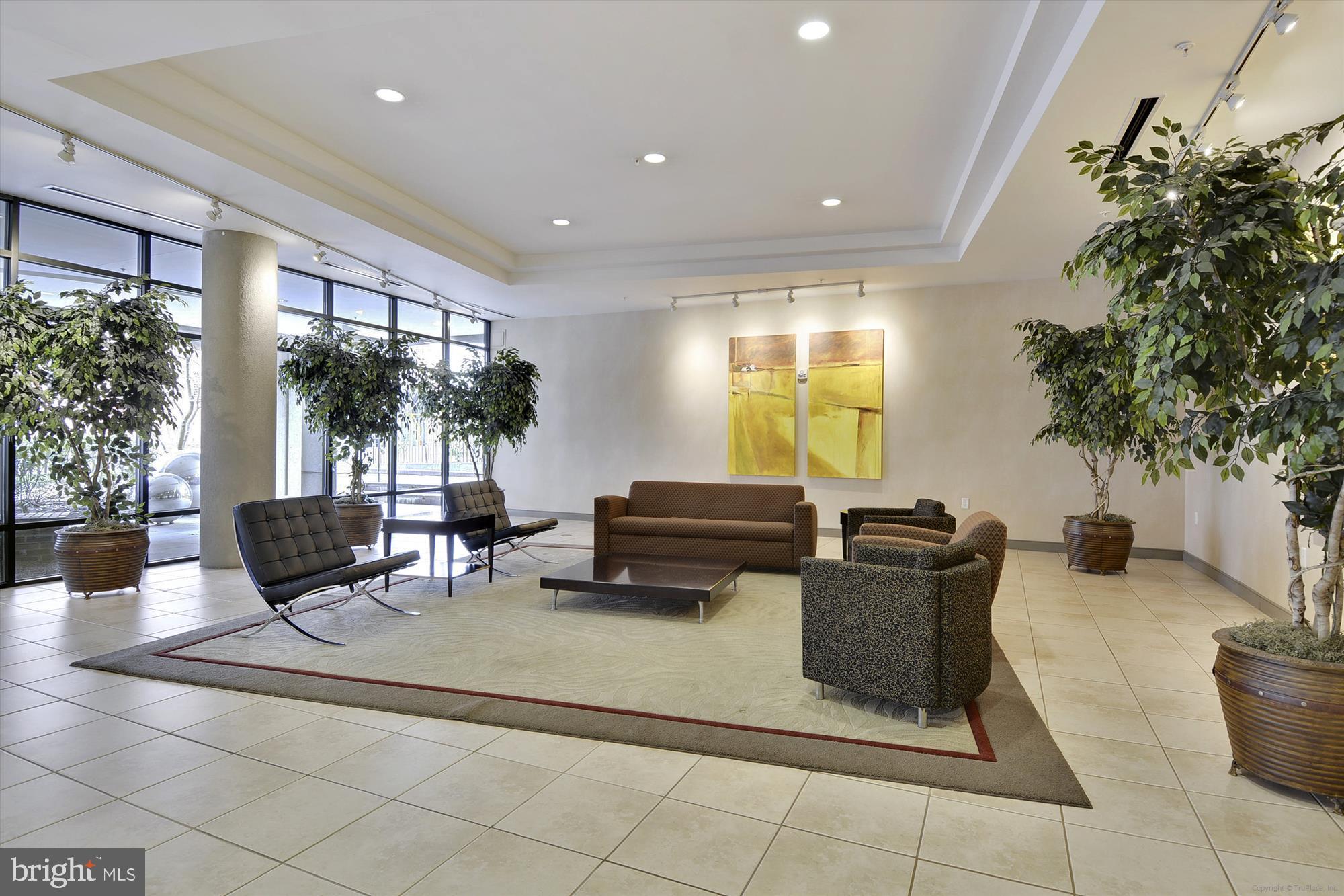 8045 Newell Street, Unit 215 Silver Spring, MD 20910 - Photo 5 of 31 a living room with furniture and a potted plant