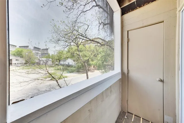 a front view of a building with street